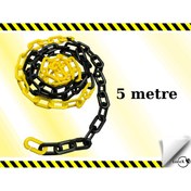 Resim LOREX Plastik Zincir Sarı/siyah , Trafik Zinciri. (5 metre) 