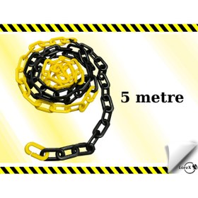 Resim LOREX Plastik Zincir Sarı/siyah , Trafik Zinciri. (5 metre) 