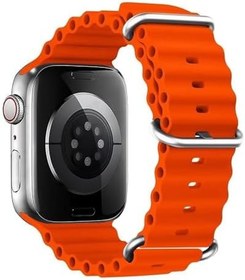 Resim Microsonic Apple Watch Series 8 45mm için Kordon Aqua Belt Turuncu [Watch Series 8 45mm ile Uyumlu Kordon - Turuncu] 