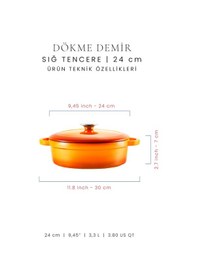 Resim Voeux 24 Cm Sığ Tencere - Degrade Turuncu 