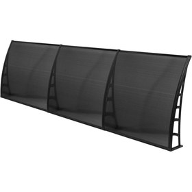 Resim GARDENPLAST Cosmos Kapı Pencere Üstü Pratik Sundurma 105x360 Cm - Siyah 