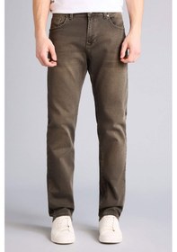 Resim Defacto Sergio Regular Fit Normal Bel Boru Paça Jean Pantolon G3235ax25aukh475 Haki-kh475 