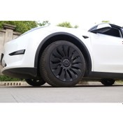 Resim Tesla Model Y Pulse Jant Kapağı Seti 19 İnç, Mat Siyah Renk 