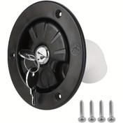 Resim Honeybeeshop 1 Adet Siyah Rv Tekne Karavanı Aksesuarları Taze Su Dolum Kapağı 80mm Kilitlenebilir Beyaz 