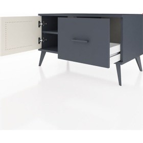 Resim Hyperion Şifonyer Tek Raflı Tek Çekmeceli Tek Kapaklı 88x44x48 Antrasit-aytaşı/antrasit Aytaşı/antrasit 