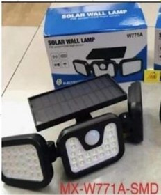 Resim POWERMASTER MX-W771A SOLAR AYDINLATMALI DUVAR LAMBASI Siyah 