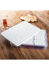 Resim Porsima Follow Me 16 Parça Kapaklı Saklama Seti Kahvaltılık Beyaz 