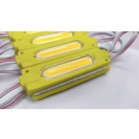 Resim Cob Led Modül Lensli 2 Watt 12 Volt Amber (Sarı) (10 Adet) 