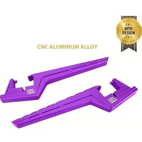 Resim Dream011 Dayanıklı Alüminyum Alaşım Off-road Motor Ayaklıkları - Mor, Ayarlanabilir Ergonomik Tasarım 