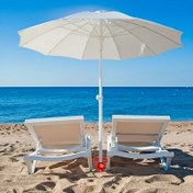 Resim 1 Adet Kırmızı Plastik Plaj Şemsiyesi Kum Çivisi - Dış Mekan Verandası, Bahçe Güneşlik ve Tatil Dekoru için Dayanıklı Zemin Kazığı, Rahat Bir Plaj Atmosferi Yaratmak İçin Mükemmel, Plaj Aksesuarları 