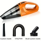 Resim Taşınabilir El Aleti Araba Emme Püskürtme, Mini Otomobil Toz Toplayıcı, Islak/Kuru Kullanım, 200W Yüksek Güç, 75dB Düşük Gürültü, 3KPa Güçlü Emme, Kumaş Filtre ile, Tek Tıklama Toz Alma, 0.4L Toz Kupa, 5m Kablo, ABS Reçine Gövde, Arabalar, RV'ler, Evler için, Bataryasız 