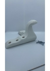 Resim Karakoçaksesuar Karakoç, Lüx 12Cm Dekoratif Plastik Beyaz Mobilya Ayağı (4 Adet) 