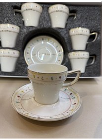 Resim Acar Made With Love Porselen 6 Lı Kahve Fincan Takımı 8176 Çok Renkli 