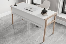 Resim LAGOMOOD ZENİTH OFİS TAKIMI BEYAZ MEŞE 