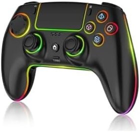 Resim Kontorland Kablosuz RGB Işıklı Gamepad – PS4, PC, Switch, Android, iOS & Steam Deck Uyumlu 