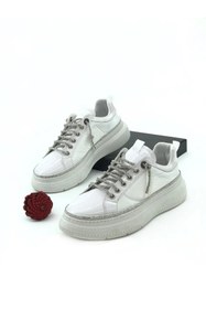 Resim Prego (Park Moda) Taş Biye Bağcıklı Günlük Kadın Spor Ayakkabı BEYAZ 