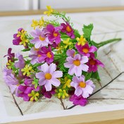 Resim 1 Adet Çoklu Başlıklı Yapay Papatya Çiçekleri, Saplı Premium Buketler, Sahte Çiçekler, Ev Odası Dekoru, Çiçek Aranjmanları Yapay Merkez Parçası, Açık Hava Bahçe Dekoru, Düğün Doğum Günü Gelin Duşu Dekoru 