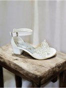 Resim PATİK BEBE Kız Çocuk Topuklu Kelebekli Simli Abiye Ayakkabı 