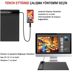 Resim veikk S640 6" 8192 Levels 5080lpı Grafik Tablet+kalem 
