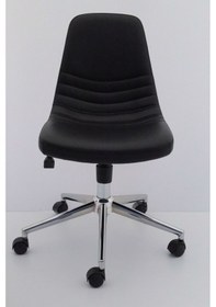 Resim Parker Siyah Deri Rahat Ofis Çalışma Sandalyesi 