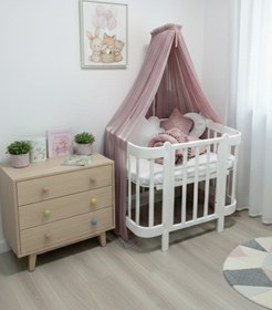 Resim Kiddy Happy Koyu Lila Beşik Cibinlik ve Cibinlik Aparatı 