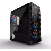 Resim Powerboost X59RGB-650W 80+ USB 3.0 Tempered Glass 6 x Rgb Fanlı Gaming Kasa (JBST-X59RGB-650) 