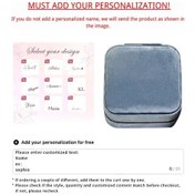 Resim Willowhaven Kişiselleştirilebilir Deri Mücevher Kutusu F6 Mavi - Yüzük, Kolye Ve Küpe Seyahat Organizerı 