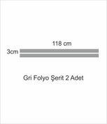 Resim Kumraldede Folyo Yapışkanlı Şerit Gri 3 X 118 Cm 2 Adet 