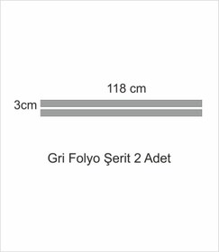 Resim Kumraldede Folyo Yapışkanlı Şerit Gri 3 X 118 Cm 2 Adet 