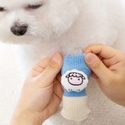 Resim Evcil hayvan çorapları, kir tutmaz ve kaymaz köpek ayak kapakları, Ayıcık, Yavru Köpek Çorapları, 3D Bebek Köpek Ayakkabıları, kedi ve köpekler için evrensel 4'lü set 
