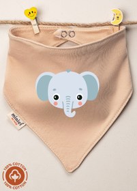 Resim Miniel Unisex Bebek Yenidoğan Penye Organik Pamuklu Hayvan Figürlü Bebek Önlüğü 3'lü Set 