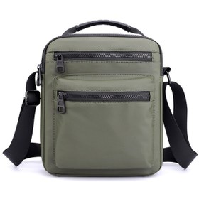 Resim Erkek Oxford Kumaş Spor Crossbody Omuz Çantası Haki 