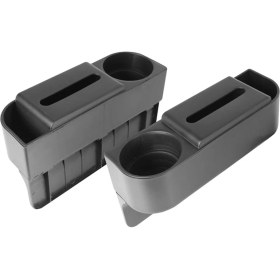 Resim 2pcs Araba Koltuğu Boşluk Dolgu Yan Cep Organizatör Paraları Anahtarlar Fincan Tutucu Siyah(Yurt Dışından) 