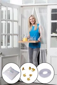 Resim Genel Markalar Egonex Mıknatıslı Kapı Sinekliği Tül Perde 105 x 210 cm 