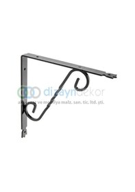 Resim Sedir Raf Altı, Taşıyıcı, Tutucu Siyah 25 X 15 Cm 