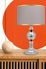 Resim MİNİMAL E-TİCARET & BİLGİ TEKNOLOJİLERİ Omega Silver Chrome Abajur 