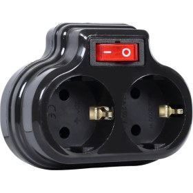 Resim Mutlusan Ikili Anahtarlı Golyat Fiş Priz Siyah Mutlusan 