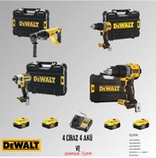 Resim Dewalt DCH133NT + DCD805NT + DCF887NT + DCD800NT 4 Adet 5 Amper Akü + Şarj Aleti Set 