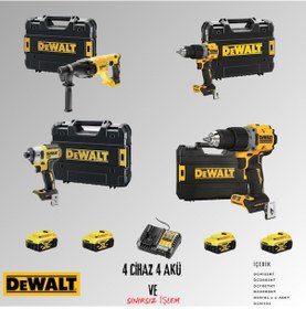 Resim Dewalt DCH133NT + DCD805NT + DCF887NT + DCD800NT 4 Adet 5 Amper Akü + Şarj Aleti Set 