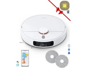 Resim Xiaomi 3D Engel ve Halı Tanıma, Çift Hatlı Lazer ve Lds Lidarlı Taramalı Hepa Filtreli Premium Robot Süpürge, Luciole Lambader Hediye 