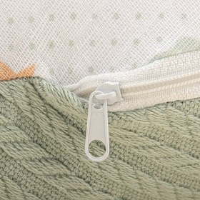 Resim Emzirme Yastığı - Çift Taraflı - Mint Örgü - Kuş 