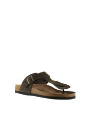 Resim Bueno Shoes Haki Nubuk Deri Erkek Parmak Arası Terlik 05mt101 