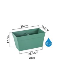 Resim Serinova Yalı Separetörlü Balkon Saksı 6.5 Lt 