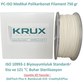 Resim Krux Medikal Polikarbon Filament (PC-ISO) 750 gr 
