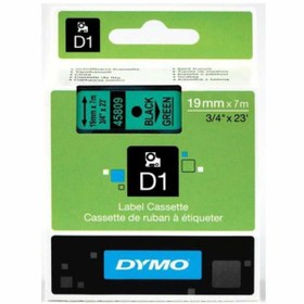 Resim Dymo 45809 Yeşil/Siyah D1 Yedek Şerit 19 MM X 7 M 