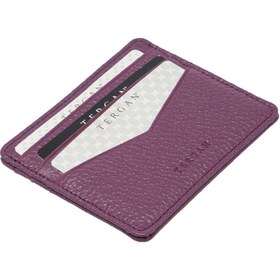 Resim Mor Deri Unisex Kredi Kartlık - S1KK00001665-C48 