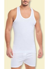 Resim Bonbonetti Erkek Beyaz 6'Lı Paket Pamuklu Ribana Sporcu Atleti Beyaz M Beyaz 