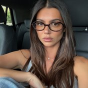 Resim Kadınlar için Trendy Yeni Oval Düz Lens Küçük Çerçeve Retro Çıplak Yüz Moda Gözlükler 