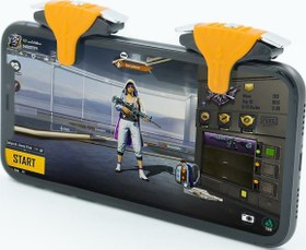 Resim Pubg Tetik Aparatı Mobil Oyun Mekanik Metal Ateş Tuşu - Sarı 