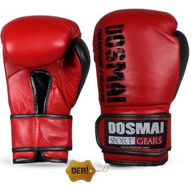 Resim Dosmai Profesyonel Deri Boks Kick Boks Eldiveni Kırmızı Siy El347 Kırmızı - Siyah 
